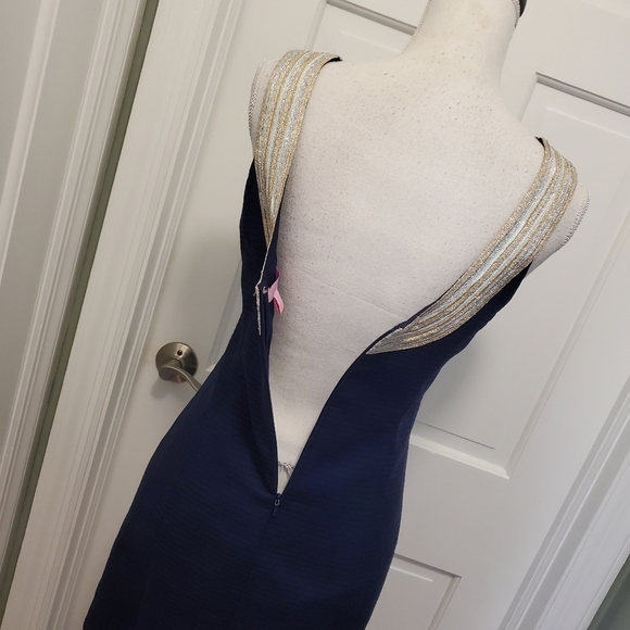 Lilly Pulitzer Valli Navy Shift Dress Size 0, Classic, formal, 100% Cott… - Picture 9 of 14